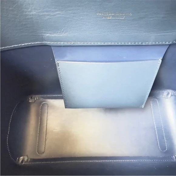 Mansur Gavriel Navy Satchel Bag - Picture 10 of 14